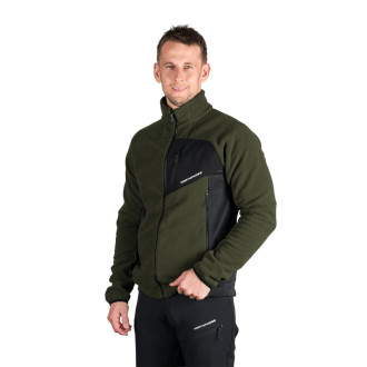 Pánská fleecová mikina Northfinder JEDRZEJ black/darkgreen