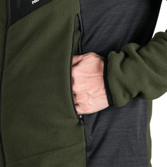 Pánská fleecová mikina Northfinder JEDRZEJ black/darkgreen