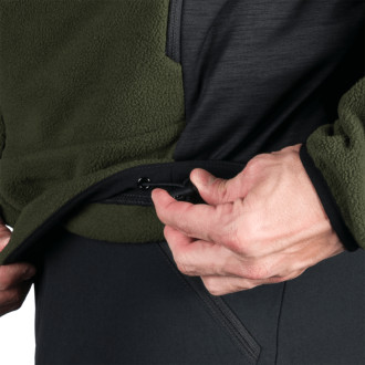 Pánská fleecová mikina Northfinder JEDRZEJ black/darkgreen