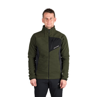 Pánská fleecová mikina Northfinder JEDRZEJ black/darkgreen