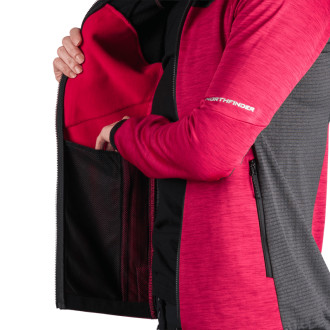 Dámská mikina Northfinder JACLYN cherry/black