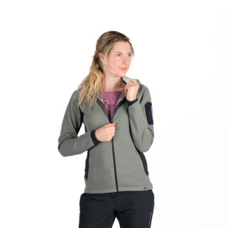Dámská fleecová mikina Northfinder MARCELLA lightgreen/black