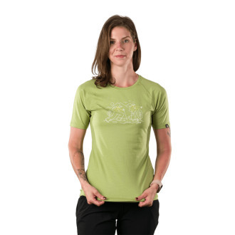 Dámské bambusové tričko Northfinder IVANA macawgreen