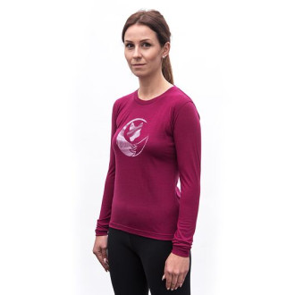 Dámské triko SENSOR MERINO ACTIVE FOX dl.rukáv lilla