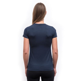 Dámské triko  SENSOR MERINO ACTIVE SONGBIRDS  kr.rukáv deep blue
