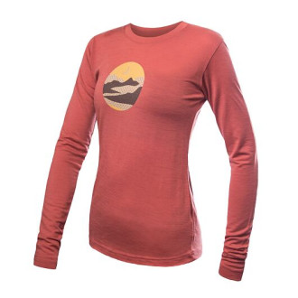 Dámské triko SENSOR MERINO ACTIVE TRIGLAV dl.rukáv terracotta