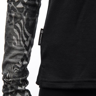 Dámské triko SENSOR MERINO BLEND IMPRESS  dl.rukáv černá/zebra