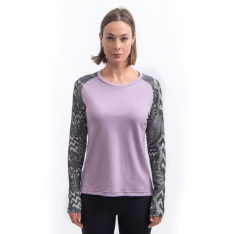 Dámské triko SENSOR MERINO BLEND IMPRESS  dl.rukáv mystic violet/zebra