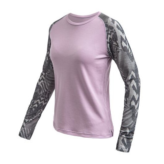 Dámské triko SENSOR MERINO BLEND IMPRESS  dl.rukáv mystic violet/zebra
