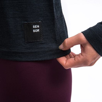 Dámské triko SENSOR MERINO CORDURA  dl.rukáv černá