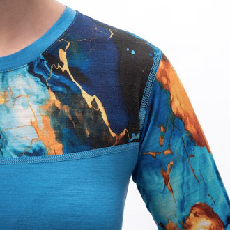 Dámské triko SENSOR MERINO IMPRESS dl.rukáv modrá/universe