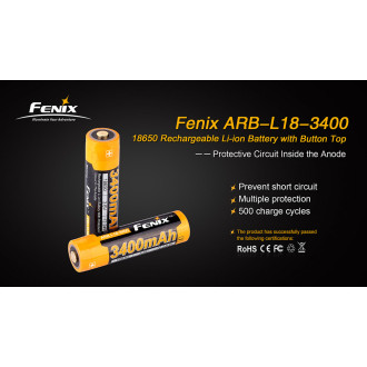 Dobíjecí baterie Fenix 18650 3400mAh (Li-Ion)