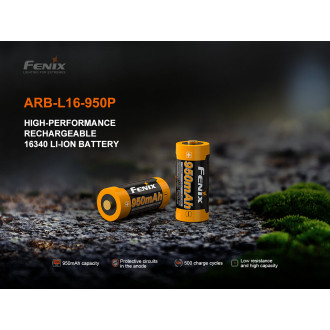 Dobíjecí baterie Fenix RCR123A 950 mAh (Li-ion)