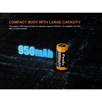 Dobíjecí baterie Fenix RCR123A 950 mAh (Li-ion)