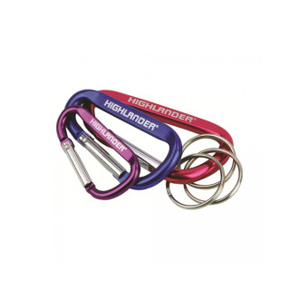 HIGHLANDER Karabiny a kroužky 3 ks