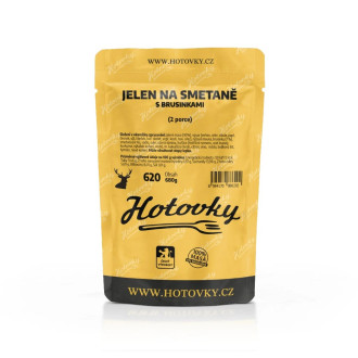 Jelení na smetaně s brusinkami (2 porce)