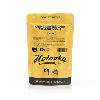 Krém z červené čočky s tandoori masala (2 porce)