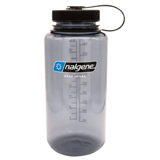 Láhev Nalgene Wide-Mouth 1000 ml Sustain Gray, W/Black Cap