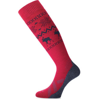 Lyžařské  merino podkolenky Lasting  FWW červené