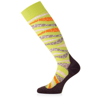 Lyžařské  merino podkolenky Lasting  SLF žluté