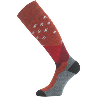 Lyžařské  merino podkolenky Lasting  SPW hnedá