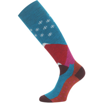 Lyžařské  merino podkolenky Lasting  SPW modré