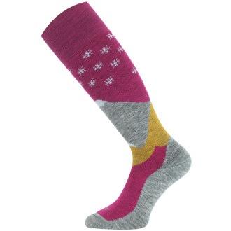 Lyžařské  merino podkolenky Lasting  SPW růžová