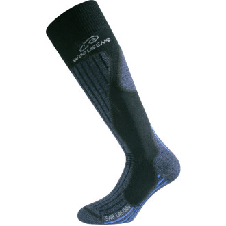 Lyžařské  merino podkolenky Lasting  SWH černo-modré