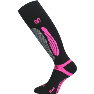 Lyžařské  merino podkolenky Lasting  SWI růžové
