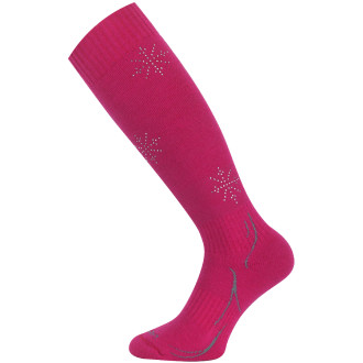 Lyžařské  merino podkolenky Lasting  SWOS  růžové