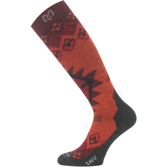 Lyžařské  merino podkolenky Lasting  SWV hnědé