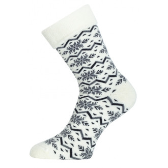 Merino ponožky Lasting HMN bílo-černá