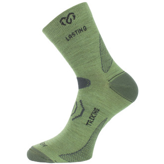 Merino ponožky Lasting TNW zelené