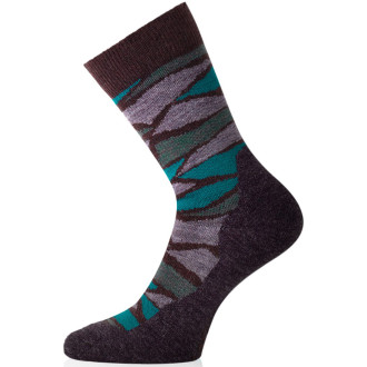 Merino ponožky Lasting WLJ tmavě hnědé