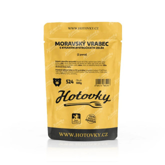 Moravský vrabec s kysaným Bystřickým zelím (2 porce)