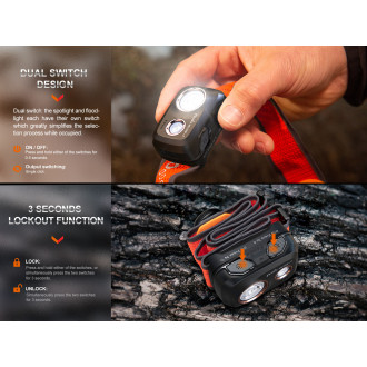 Nabíjecí čelovka Fenix HL32R-T červená