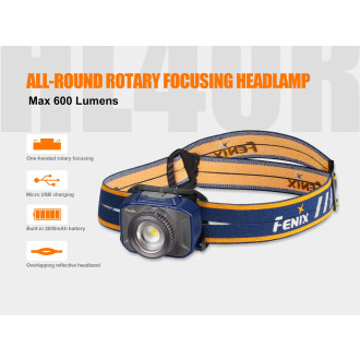 Nabíjecí zaostřovací čelovka Fenix HL40R šedá