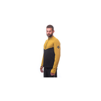 Pánská mikina  SENSOR COOLMAX THERMO celozip černá/mustard