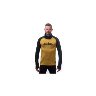 Pánská mikina SENSOR COOLMAX THERMO MOUNTAINS mustard/černá