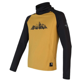 Pánská mikina SENSOR COOLMAX THERMO MOUNTAINS mustard/černá