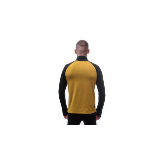 Pánská mikina   SENSOR COOLMAX THERMO zip mustard/černá
