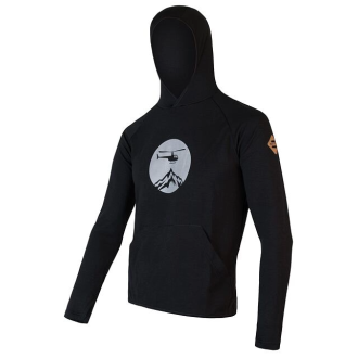 Pánská mikina SENSOR MERINO UPPER HELI klokanka černá