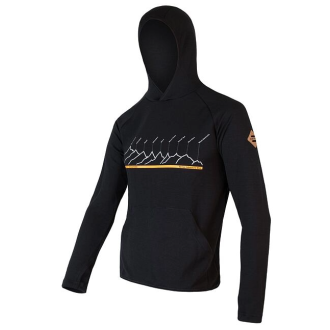 Pánská mikina SENSOR MERINO UPPER RJ klokanka černá