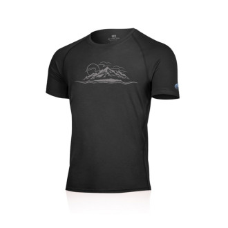 Pánské merino triko Lasting LIVIO černé