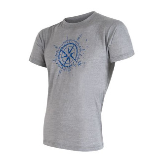 Pánské triko SENSOR MERINO ACTIVE COMPASS kr.rukáv šedá