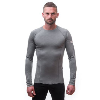 Pánské triko SENSOR MERINO ACTIVE dl.rukáv sv.šedá