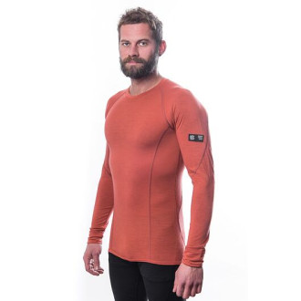 Pánské triko SENSOR MERINO ACTIVE dl.rukáv terracotta