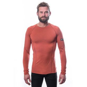 Pánské triko SENSOR MERINO ACTIVE dl.rukáv terracotta