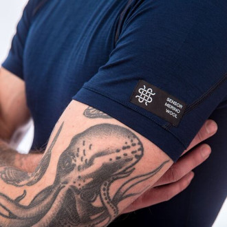 Pánské triko SENSOR MERINO ACTIVE kr.rukáv deep blue