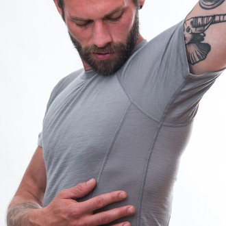 Pánské triko SENSOR MERINO ACTIVE kr.rukáv sv.šedá
